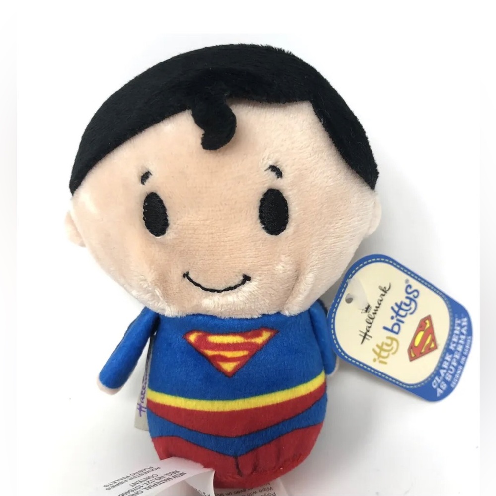 Hallmark itty bittys Superman/Clark Kent Superheroes Mini Plush Toy